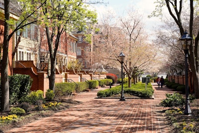 Old Town Alexandria is home to many well preserved examples of historic 18th and 19th century structures. Credit: George Wirt/ Shutterstock.