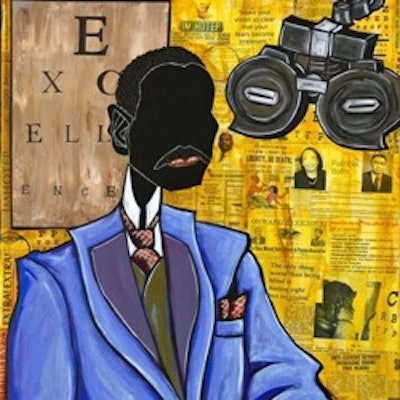 “Tribute to Dr. David Kearny McDonogh” by Leroy Campbell, 2018. Painting at New York Eye and Ear Infirmary.