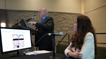 Session co-directors Neil S. Sadick, MD, FAAD, and Suleima Arruda, MD, IFAAD.
