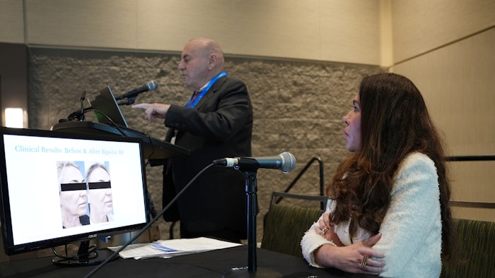Session co-directors Neil S. Sadick, MD, FAAD, and Suleima Arruda, MD, IFAAD.