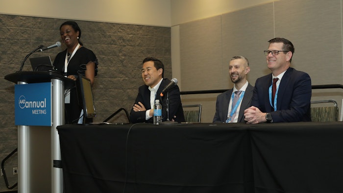 (Left to right): Angela Lamb, MD, FAAD; Justin Ko, MD, MBA, FAAD; Milad Eshaq, MD, FAAD; and Ryan Hick, MD, FAAD.