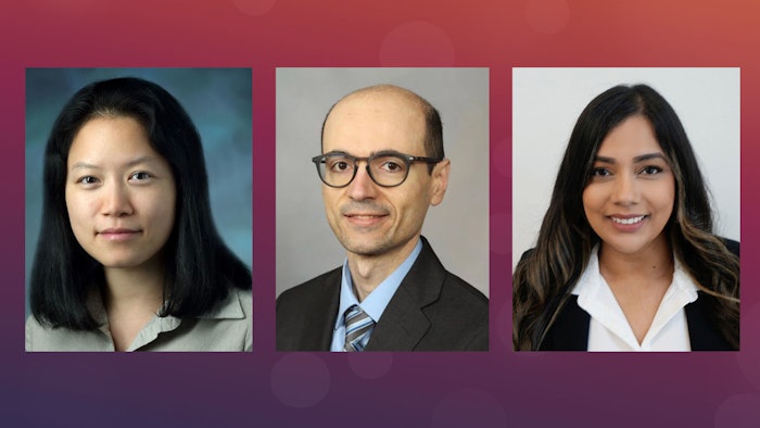 Head shots of Gigi Liu, MD, MSc, Meltiady Issa, MD, MBA, FACP, SFHM, and Sharmila Tilak, MD