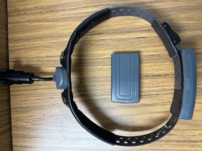 Example of a battery-powered headlamp.