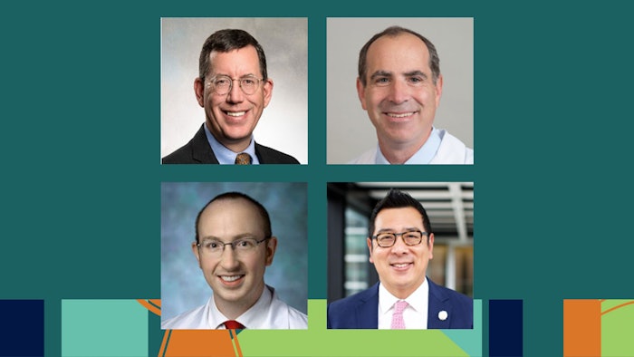 From left, top to bottom: Drs. Adam Kibel, Robert Reiter, Steven Rowe and Evan Yu
