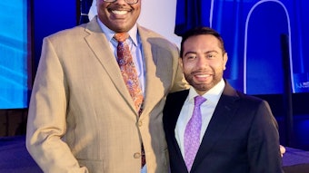 AAO-HNS/F President Troy Woodard, MD, helped kickoff the SMORL 2025 Congress León, Mexico, and is pictured with SMORL President Francisco Javier Saynes Marin, MD (right).