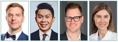 (left to right) Mathieu Bergeron, BPharm, MD, FRCSC, Alexander Chern, MD, Matthew Crowson, MD, MPA, MASc MBI, Corrina Levine, MD, MPH