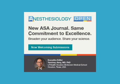 Anesthesiology Open is now accepting submissions.