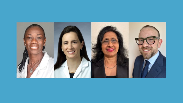From left to right: Lisa Bethea, MD, Jennifer Feldman-Brillembourg, MD, Uma Munnur, MD, MBBS, and George Tewfik, MD, MBA, FASA