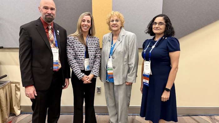 From left to right: Steven Butz, MD, FASA, Elizabeth Duggan, MD, MA, Mary Ann Vann, MD, FASA, and Niraja Rajan, MBBS, FASA