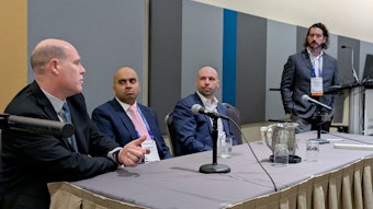 From left to right: Allen Dennis, MD, MS, Sudheer Potru, DO, FASA, FASAM, Curtis Bone, MD, MHS, and Christopher Yopp, MD, MPH