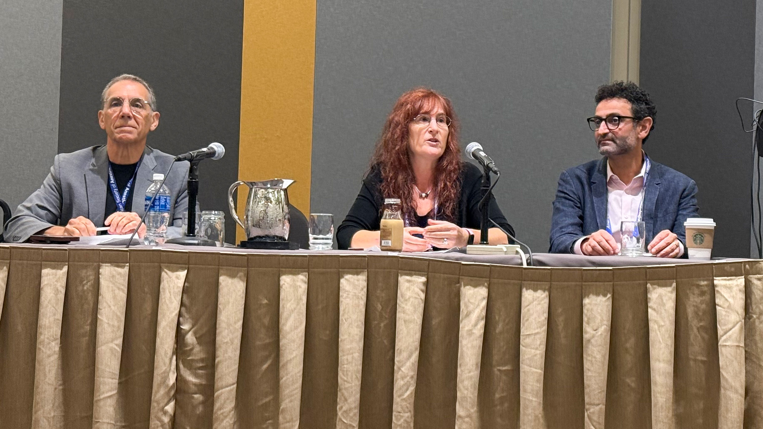 From left to right: William Rosenblatt, MD, Lauren Berkow, MD, FASA, and Michael Aziz, MD