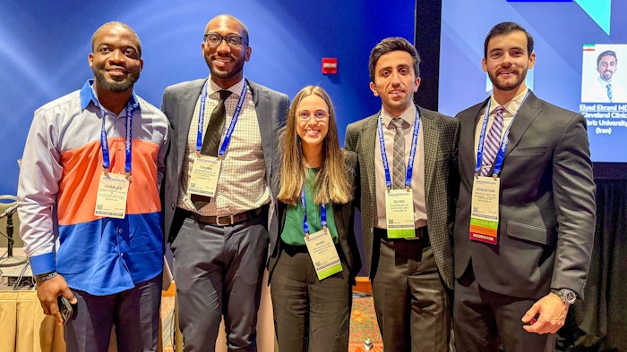 From left to right: Charles Manakpalah, MD, MS, Chuma Azoba, MD, Sara Medellín Reina, MD, Elyad Ekrami, MD, and Sebastian Amaya, MD