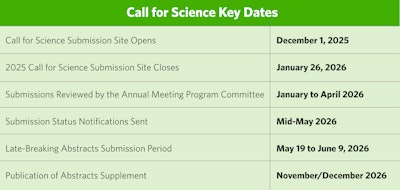 Callfor Science Key Dates2026