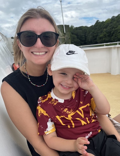 Lauren with her son, Mason.