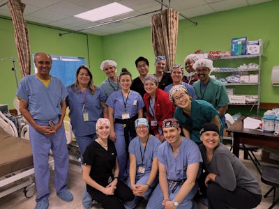 Members of Partners for Belize surgical and anesthesia team in the Corozal Community Hospital PACU.