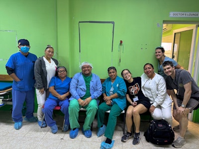 Medical staff of Corozal Community Hospital pictured with members of the Partners for Belize anesthesia team.