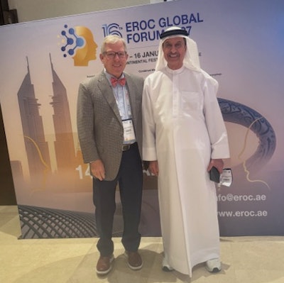 Dr. Brown with Hussain Al Rand, MD, at the 15th EROC Global Forum in Dubai in January.