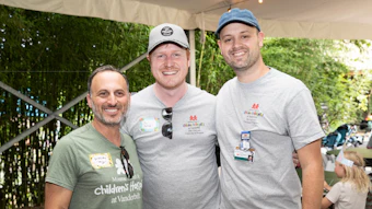 Vanderbilt Pediatric Cleft and Craniofacial Program’s Family Fun Day at the Nashville Zoo. Pictured are cleft surgeons, Jim Phillips, MD, and Ryan H. Belcher, MD, MPH, as well as one of their pediatric plastic surgery colleagues, Michael Golinko, MD.