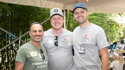 Vanderbilt Pediatric Cleft and Craniofacial Program’s Family Fun Day at the Nashville Zoo. Pictured are cleft surgeons, Jim Phillips, MD, and Ryan H. Belcher, MD, MPH, as well as one of their pediatric plastic surgery colleagues, Michael Golinko, MD.