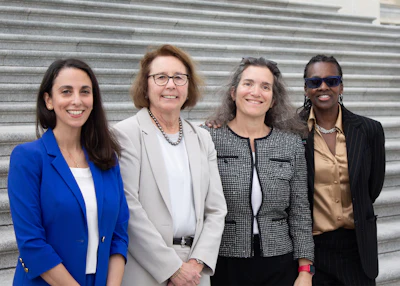 Left to Right: Evelyne Kalyoussef, MD, Karen Rizzo, MD, Eileen Raynor, MD, Yolanda Troublefield, MD, JD.